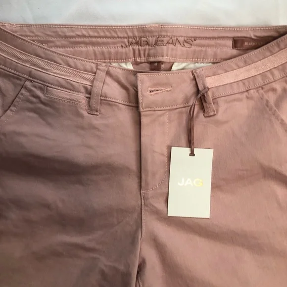 New Jag  Cadet Peony Denim Shorts  Pompom Hem Boho Pink Preppy NWT Preppy Sz 4 - Picture 3 of 10